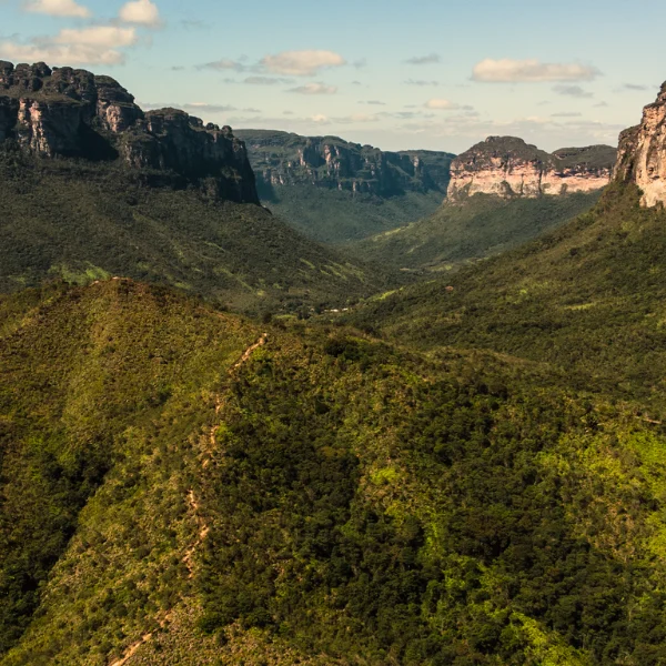 Foto do Mirante do Vale do Pati, no Parque Nacional da Chapada Diamantina.